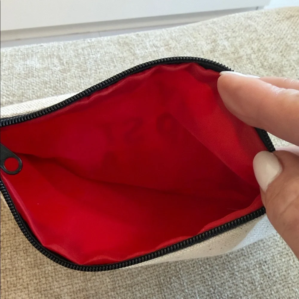 NWOT Sephora Canvas Makeup Pouch with Lipstick Design